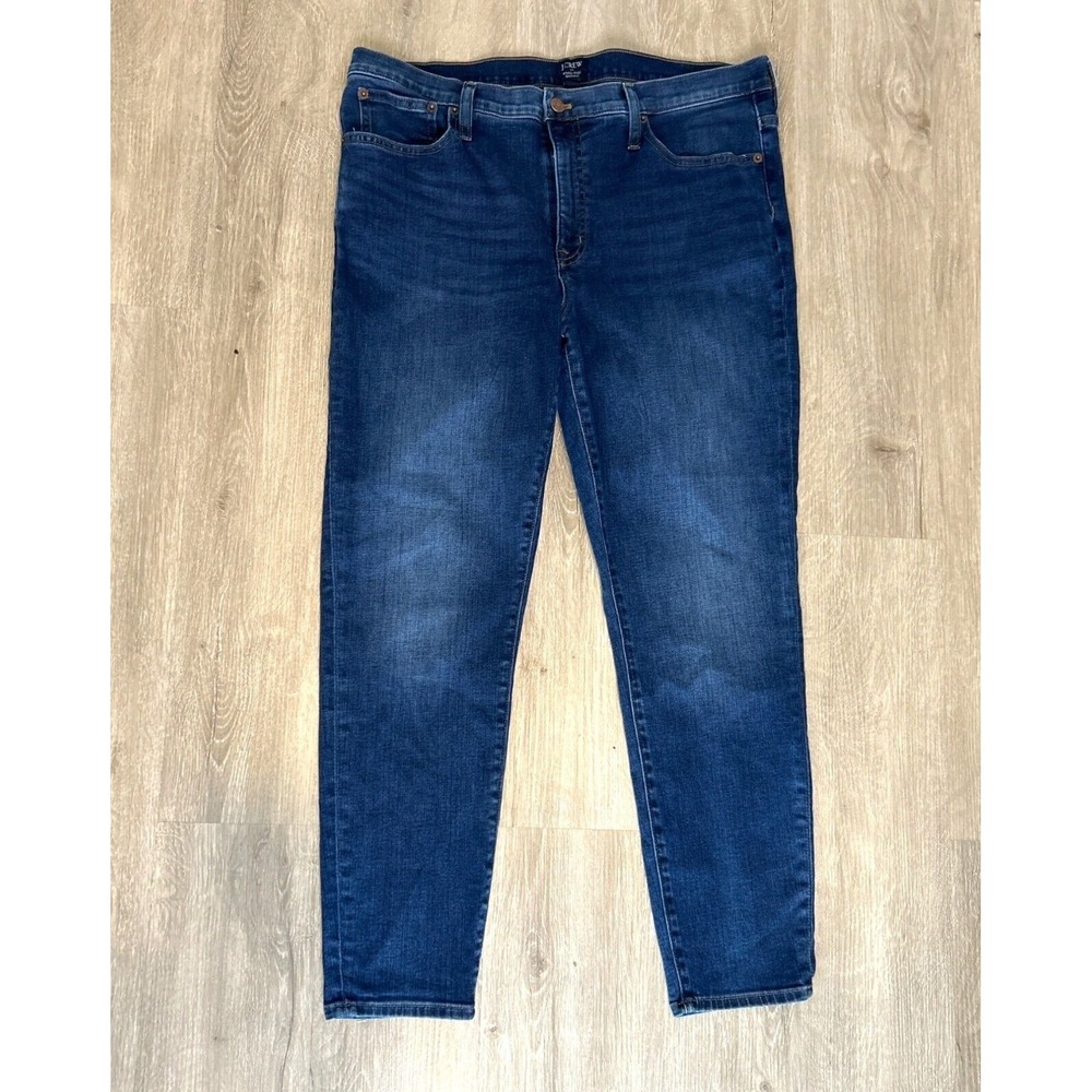J.Crew Mid Rise Skinny Crop Jeans Women's Size 32 Blue‎ Denim